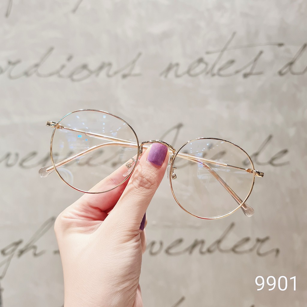 Gọng Kính Cận Nobita Mắt Tròn Vintage 9901 - Kính Cận Hàn Quốc Thời Trang Nam Nữ