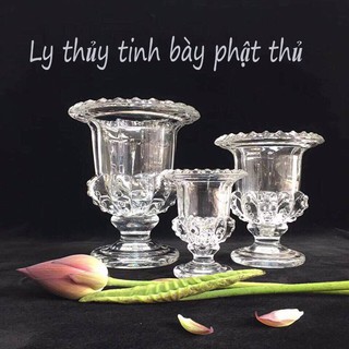 ly cắm thủy tinh bày phật thủ