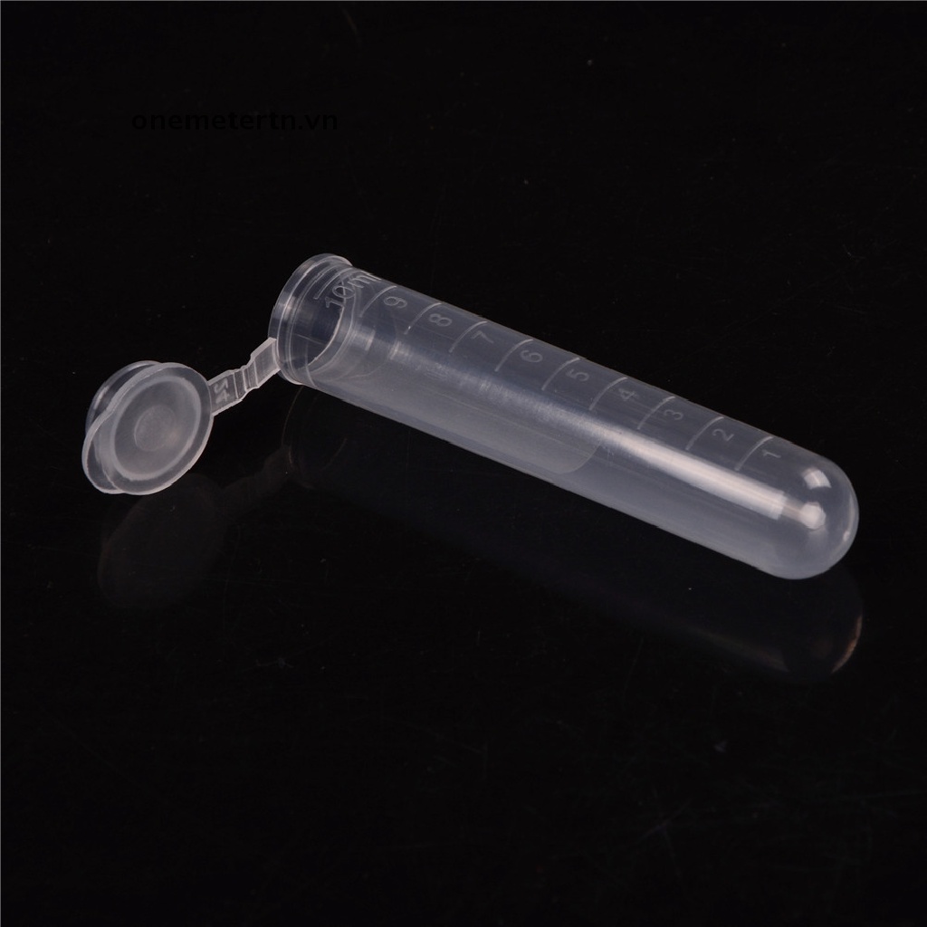 Set 20 ống nghiệm nhựa 10ml kèm nắp tiện dụng cho phòng thí nghiệm