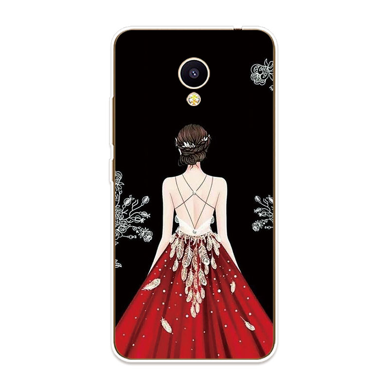 Meizu M5C M5S M6S M6T U10 U20 Soft TPU Silicone Phone Case Cover Girl Back View