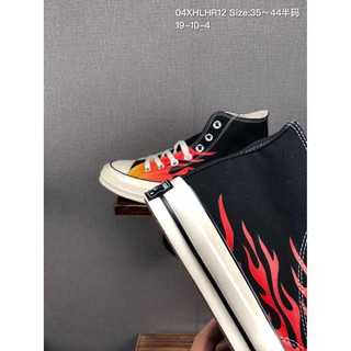 Converse 18ss Flame High, stylish two-layer fabric high neck