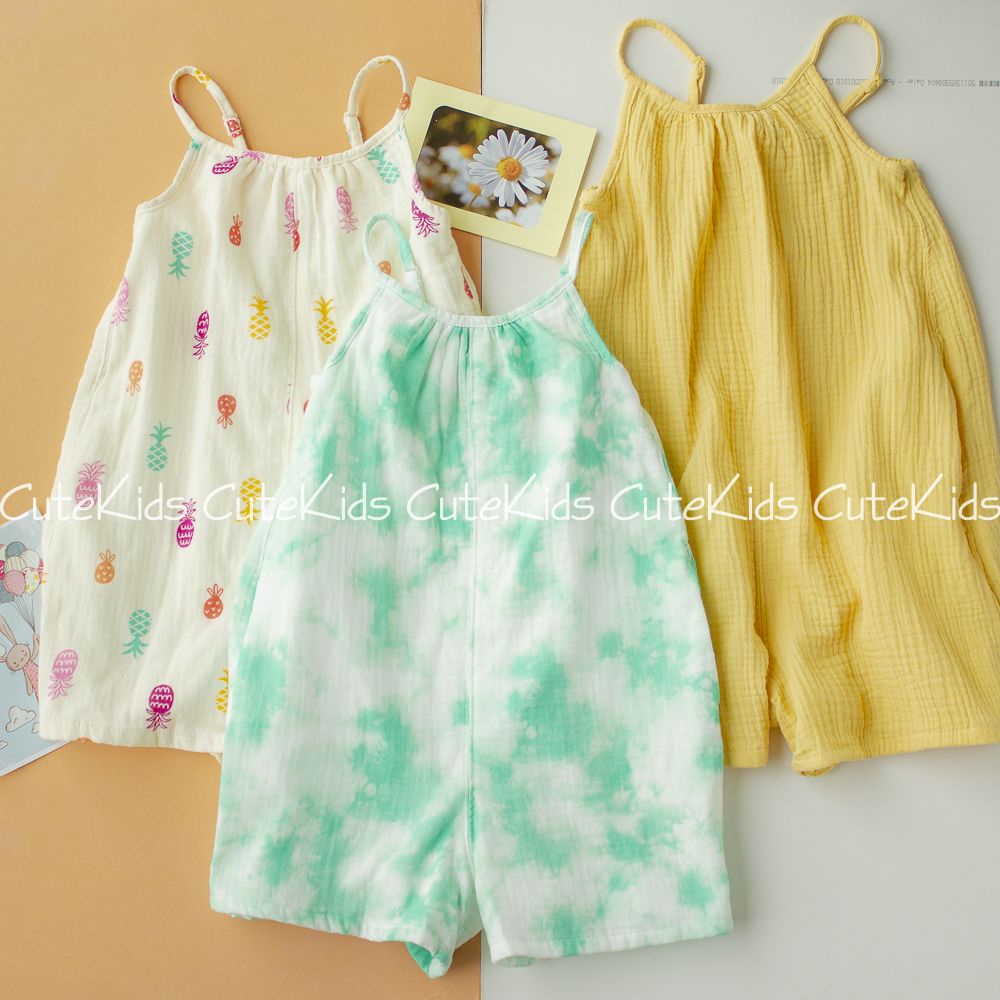 Romper 2 dây muslin Cat & Jack