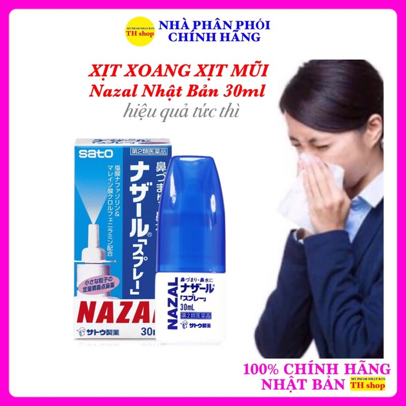 Xịt mũi xoang Nazal Nhật Bản 30ml chính hãng hiệu quả tức thì