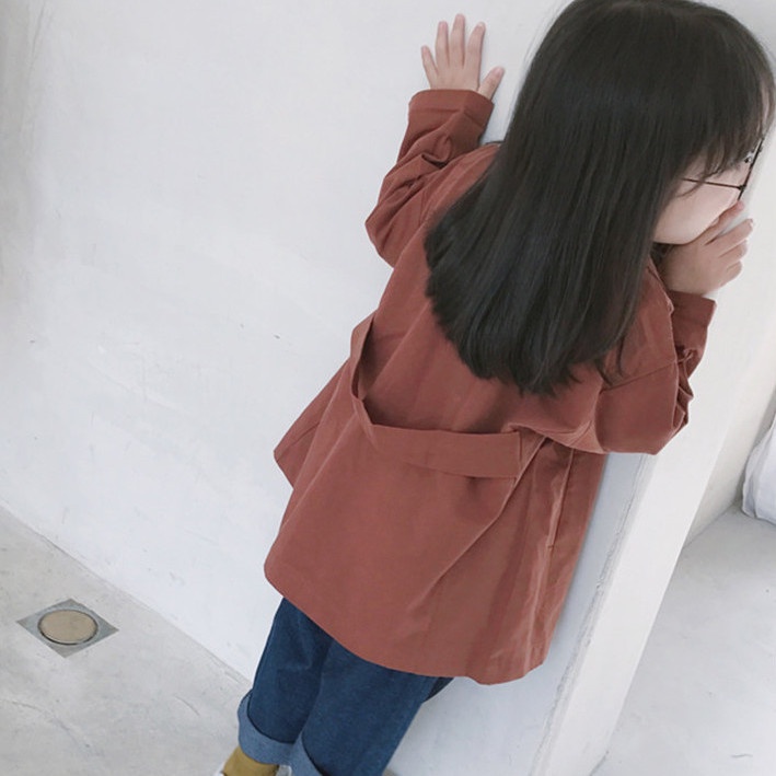 [Babycat Hàng Có Sẵn Áo Khoác Dài Trung Bình Phong Cách Nhật Bản Hàn Quốc Mùa Thu Mới Mùa Thu Dành Cho Trẻ Em 2022