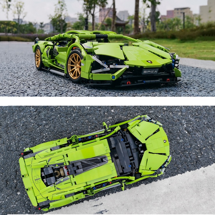 Đồ Chơi Lắp Ráp Kiểu LEGO TECHNIC Điều Khiển Từ Xa RC Siêu Xe Lamborghini Sian Model SY8600 Với 1254 Mảnh Ghép