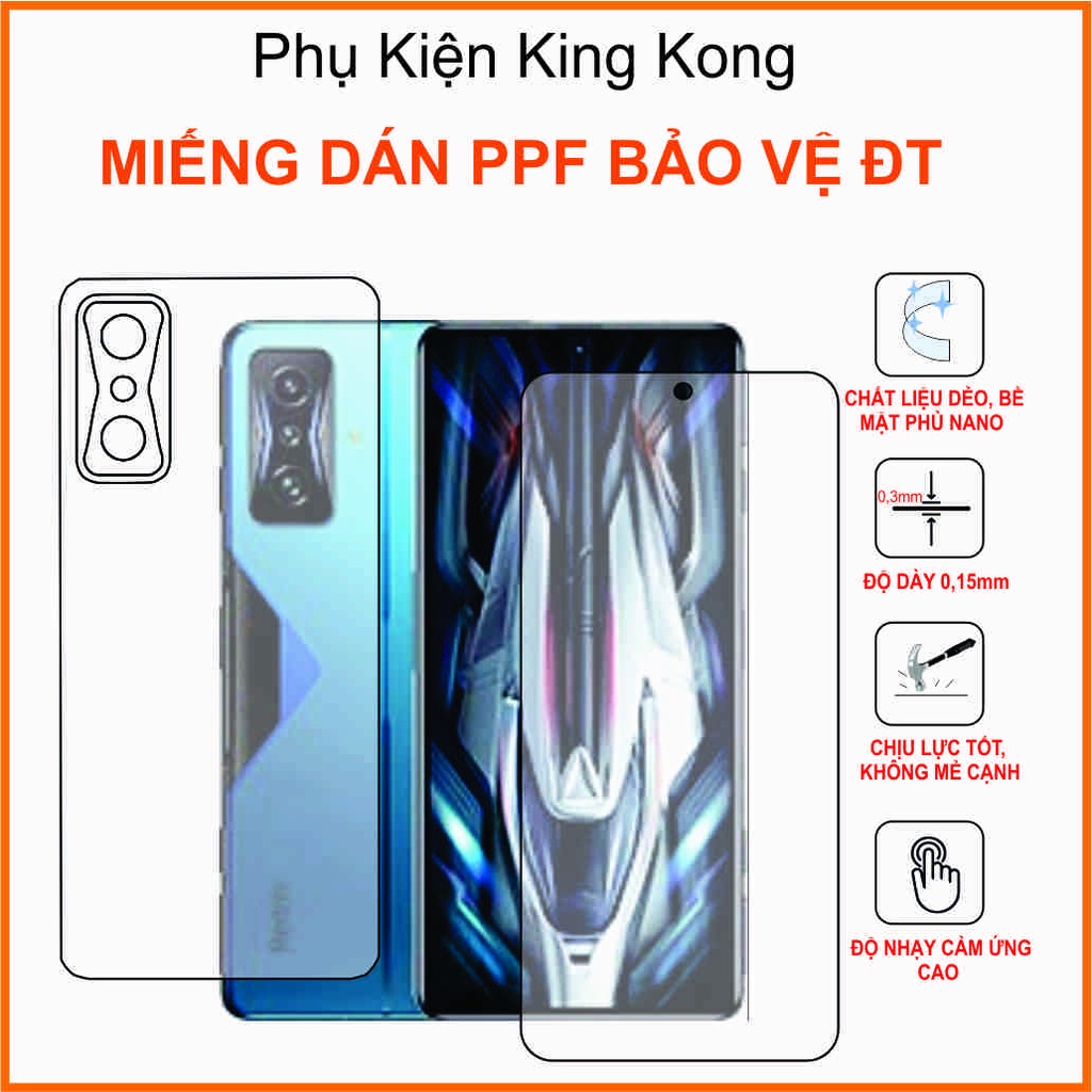 Dán Ppf Redmi K50 gaming Dán chống bám vân tay