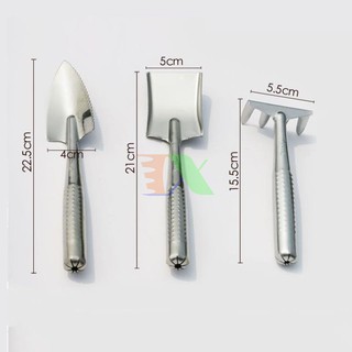 Bộ dụng cụ làm vườn mini 3 món inox