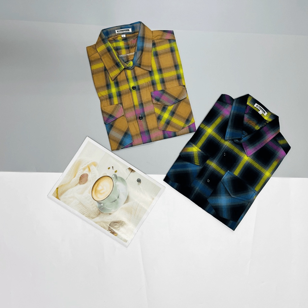 (HCM) ÁO SƠ MI NAM CARO TAY NGẮN THỜI TRANG LUXURY ĐẲNG CẤP CHO CÁC ANH EM BỐN MIỀN , THỜI TRANG BOY PHỐ CỔ KME FASHION
