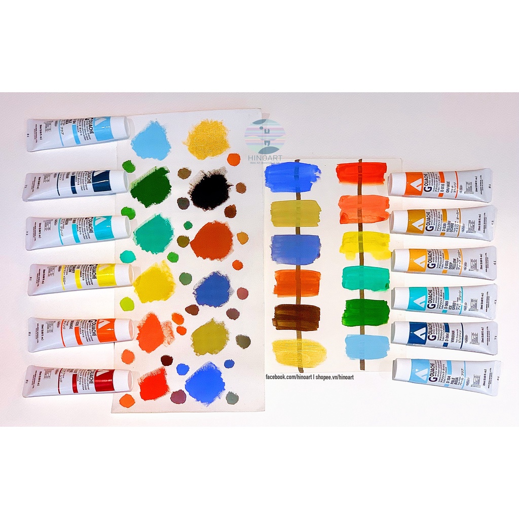 Các set 12ml màu Acrylic Gouache PRIMARY Holbein - 3 / 12 màu