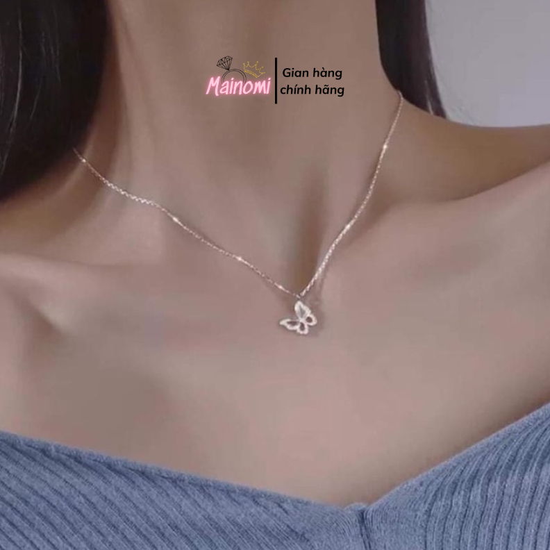 Dây chuyền nữ Bạc ta, Mặt bươm bướm chưa bao giờ hết hot nha cả nhà  Mainomi Shop Bạc Xinh