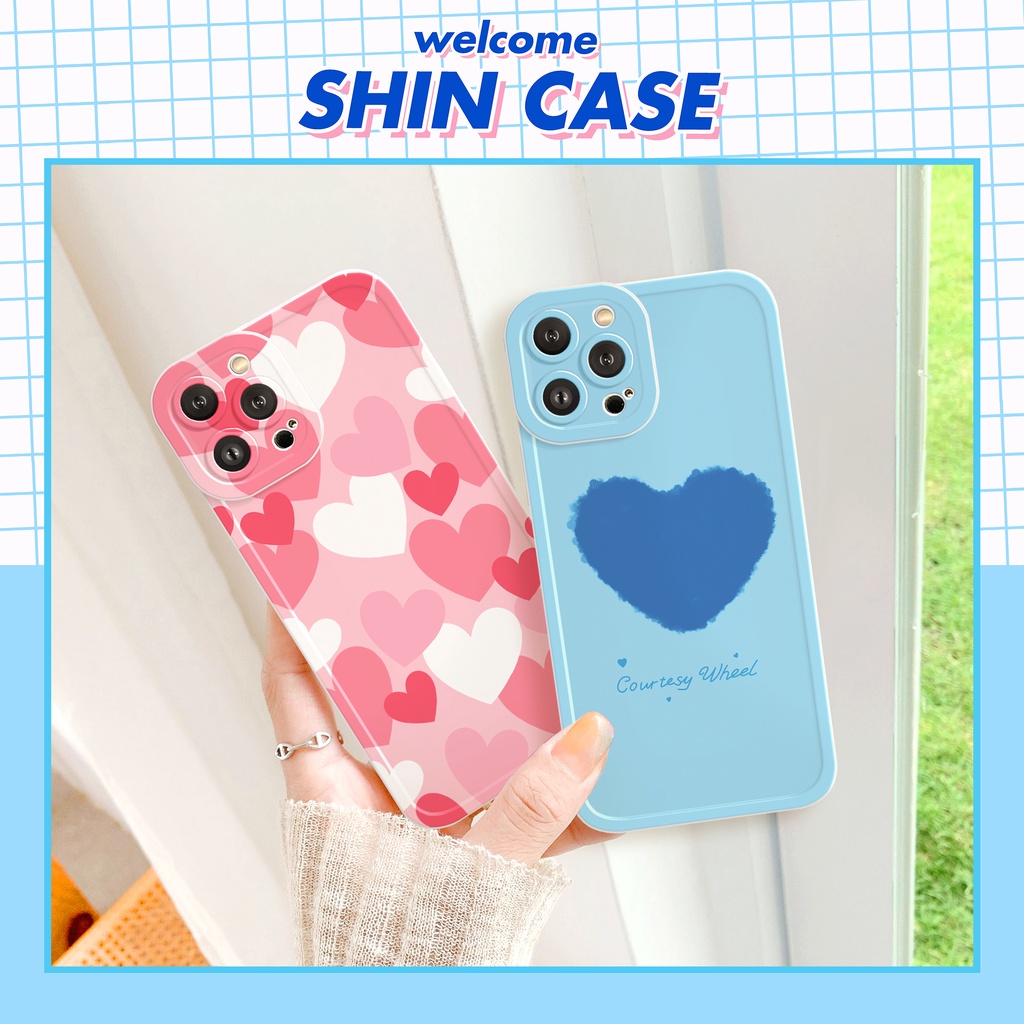 Ốp lưng iphone Love Heart cạnh vuông 6/6plus/6s/6splus/7/7plus/8/8plus/x/xs/11/12/13/14/pro/max/promax/plus/shin/case