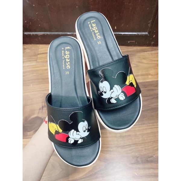 Dép chuột mickey cao 5p thái lan lùi 1 size