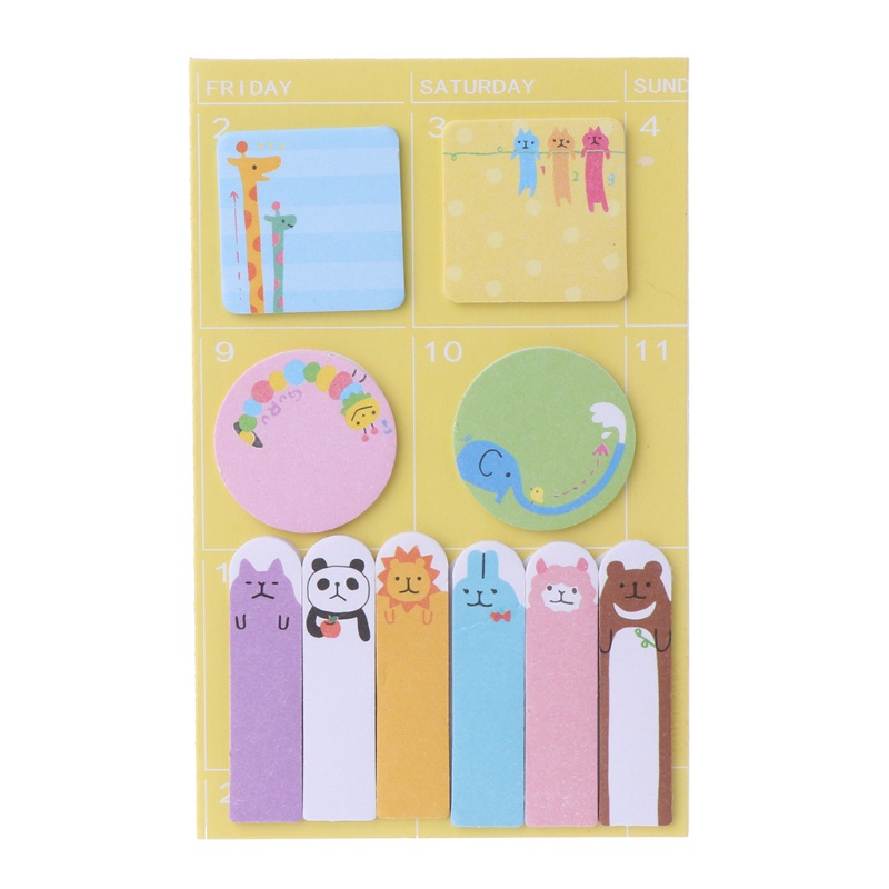 Sổ Ghi Chú Dán Ghi Chú Lên Kế Hoạch Hàng Tuần Hình Động Vật