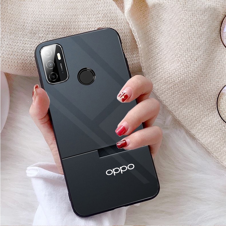 Ốp Lưng OPPO A53 Mặt kính gương sáng bóng cao cấp