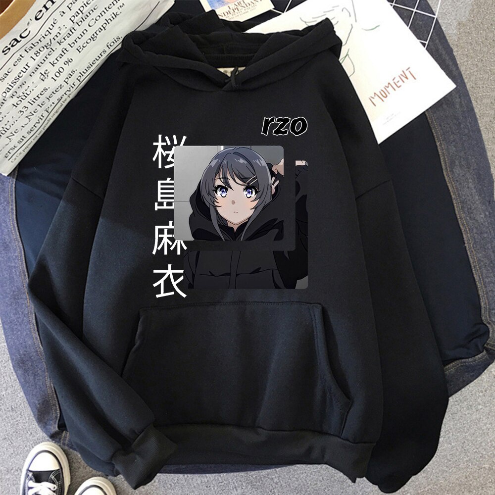 SALE 50% Áo Hoodie Dài Tay In Hình anime Sakurajima Mai Nhật Bản Thời Trang Cho Nam NỮ