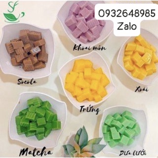 Bột làm pudding/plan túi 100g (các vị: trứng, matcha, socola, khoai môn, dưa lưới, xoài)