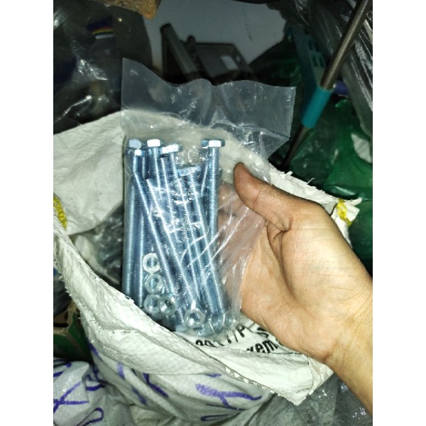 Combo 10 bu lông tán M6 đầu lục giác nhiều size