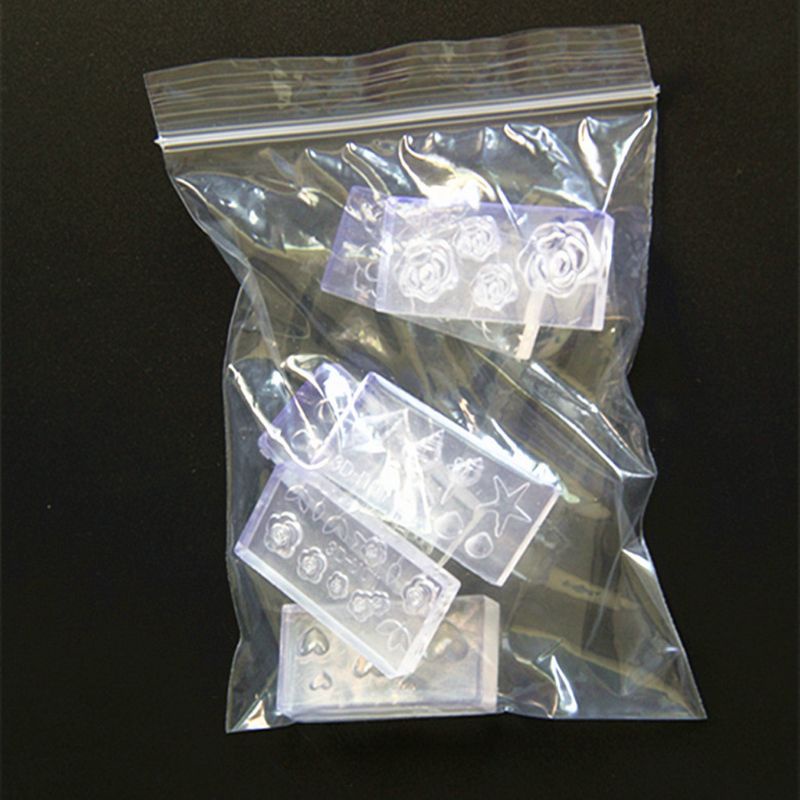 Set 6 Khuôn Silicone Tạo Hình Hoa 3D Trang Trí Móng Tay