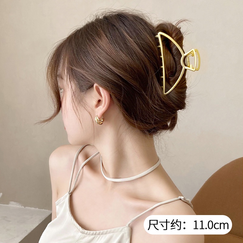 Kẹp tóc càng cua kim loại thiết kế kiểu xương cá phong cách Hàn Quốc độc đáo thời trang