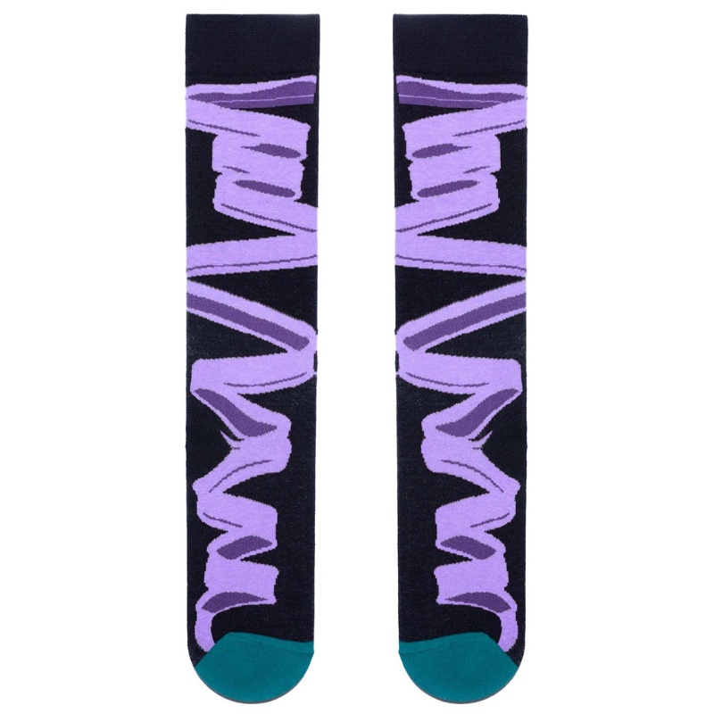 Youyo Vớ Cao Đến Đầu Gối Harajuku Nhiều Màu Sắc Họa Tiết Hình Học Kẻ Sọc Trừu Tượng Phong Cách Pháp Cổ Điển Cho Nữ