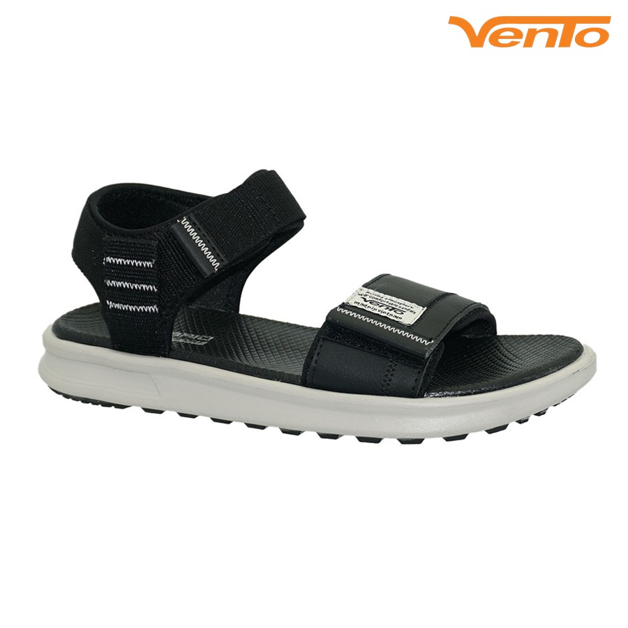 Giày Sandal Vento SD-NB93 Quai Ngang Da PU Màu Đen