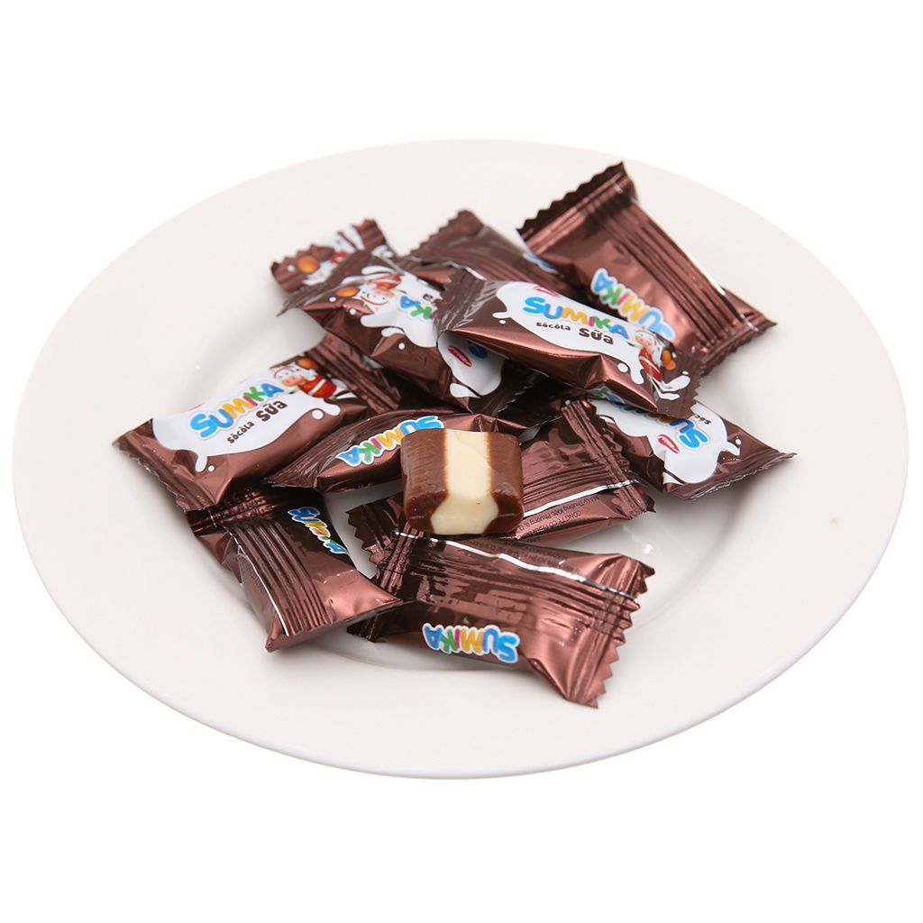 Kẹo Mềm Hương Sữa Sôcôla Chocolate Sumika Bibica (Gói 140g)