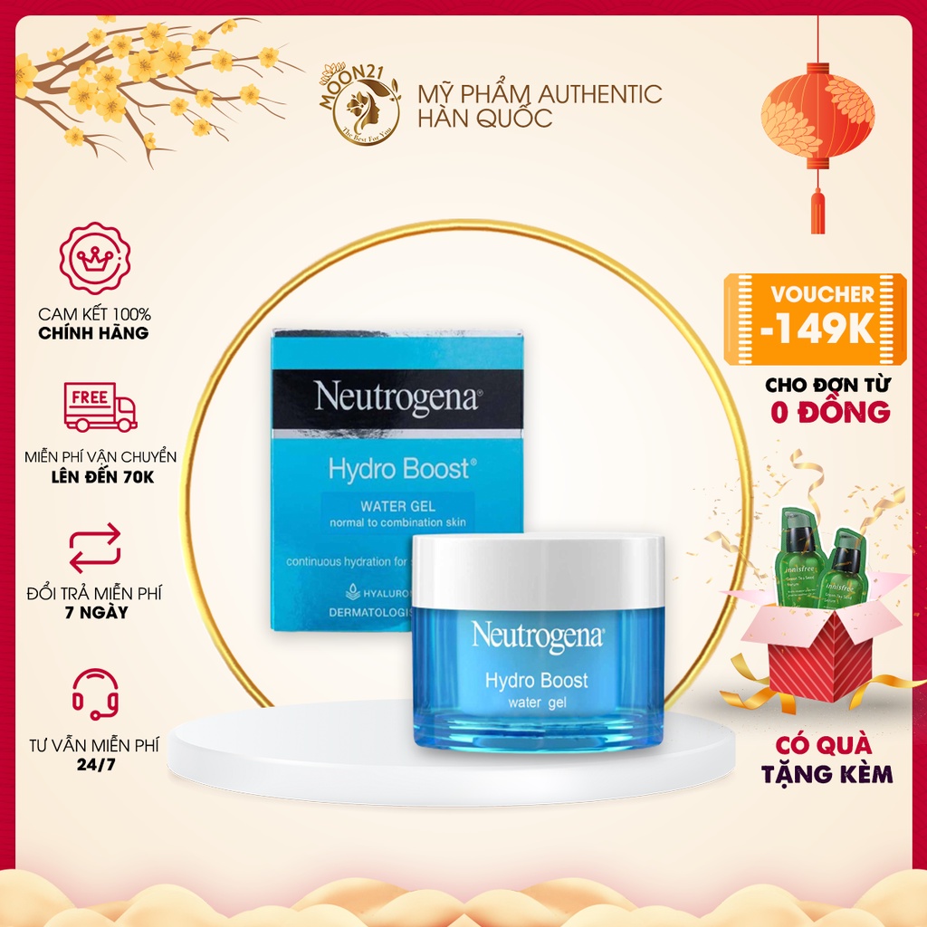 Kem dưỡng ẩm chuyên sâu cho da Neutrogena Hydro Boost Aqua 50ml Auth Hàn Quốc