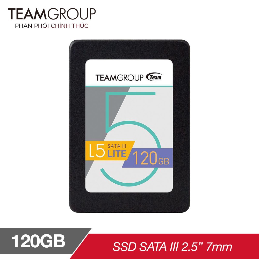 Ổ cứng SSD 120GB L5 LITE 2.5"Team Group Sata III (Bảo hành 3 năm đổi mới) - Hãng phân phối chính thức