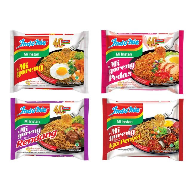 Mì xào khô Indomie Mi Goreng Pedas vị cay nồng gói 79g