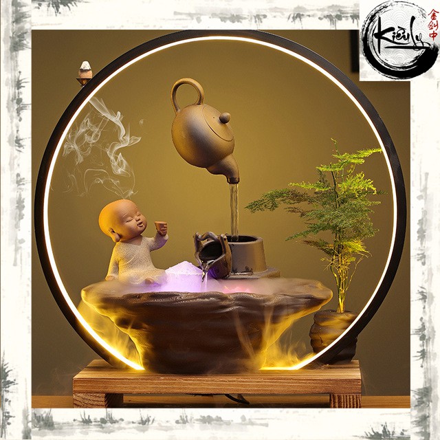 THÁC NƯỚC PHONG THUỶ Chú tiểu uống trà | BigBuy360 - bigbuy360.vn