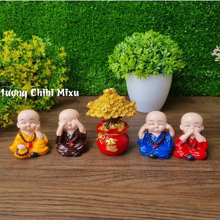 Bộ Tứ Không đeo chuỗi kèm cây kim tiền 8cm