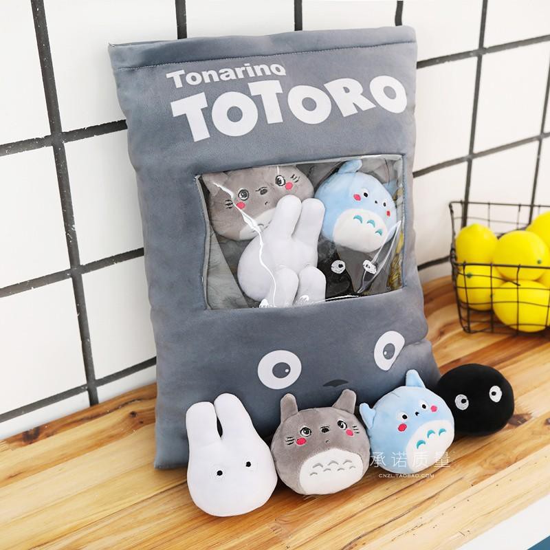 Túi Gối mochi Totoro Ghibli in hình anime chibi quà tặng xinh xắn dễ thương