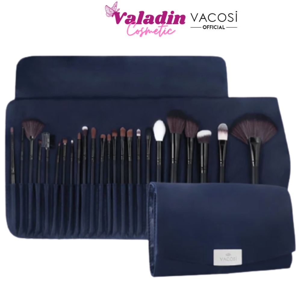 Bộ Cọ Trang Điểm Chuyên Nghiệp Vacosi Master Face Brush Set 24 Cây