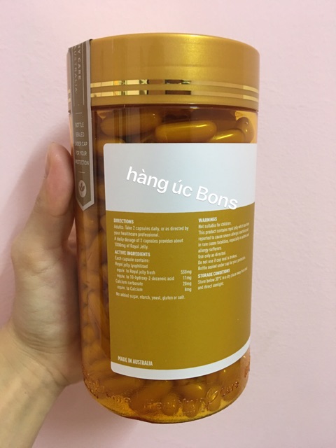 Viên Uống Sữa Ong Chúa HEALTHY CARE ROYAL JELLY 1000mg của Úc 365viên