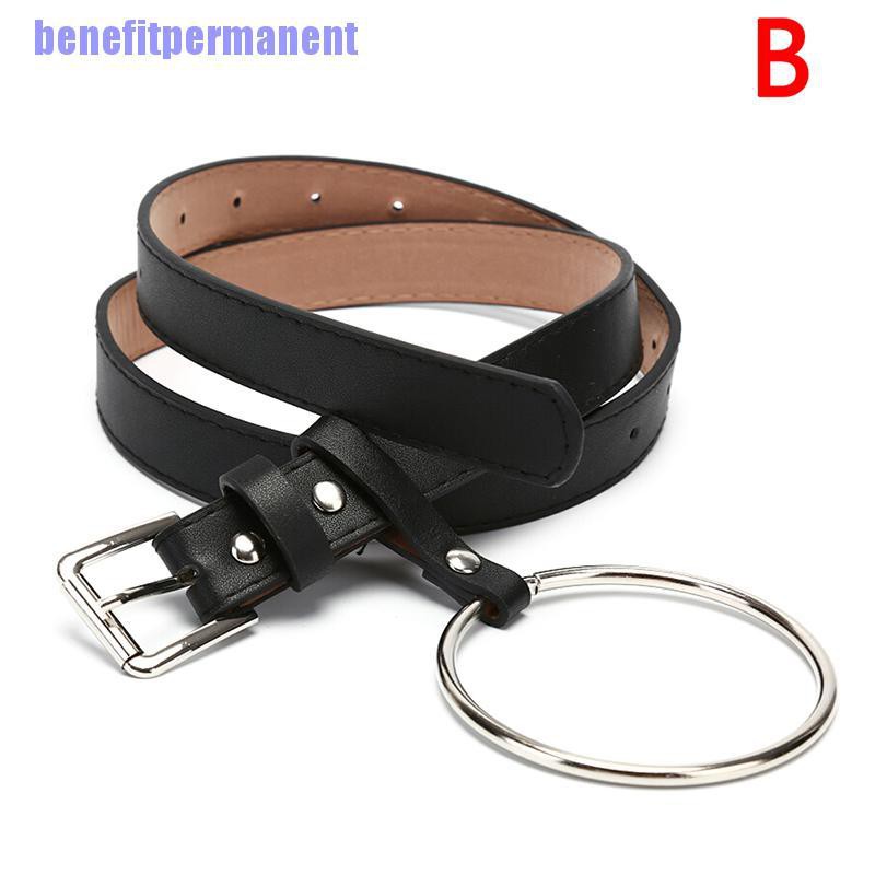 Benefitpermanent✹★ Thắt Lưng Da Pu Khóa Kim Loại Phong Cách Cổ Điển Cho Nữ
