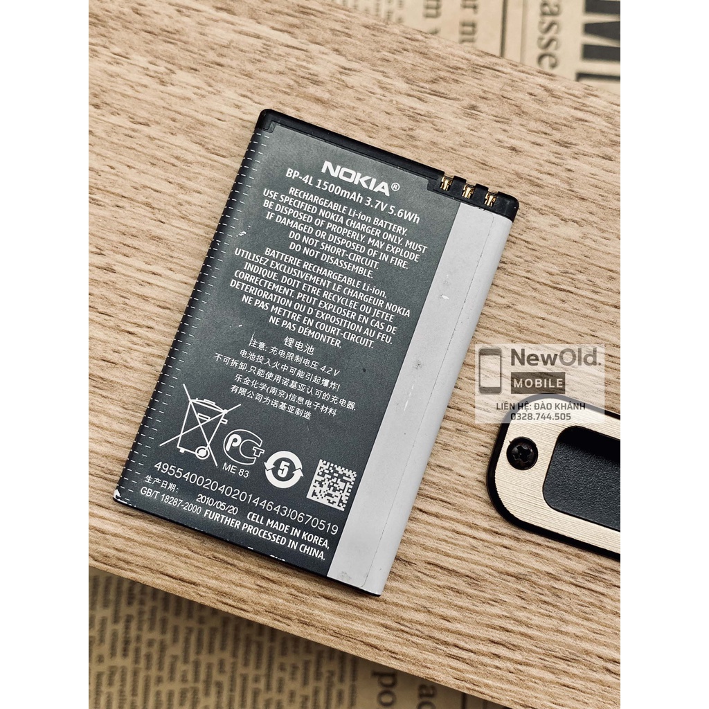 Pin Nokia BP-4L Zin cũ bóc máy cho Nokia E72| E7| E52| E63 | E90 | 6760| E6| E61i| E63...