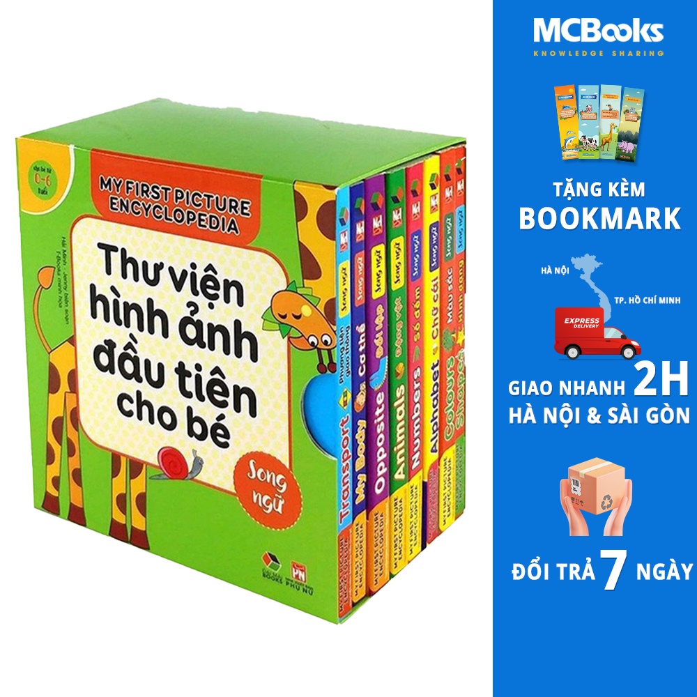 Sách - Thư Viện Hình Ảnh Đầu Tiên Cho Bé (Bộ 8 Quyển Tái Bản)