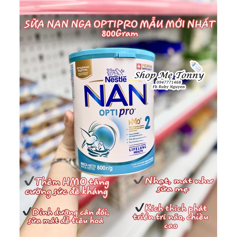 Sữa NAN Optipro 1,2,3,4 mẫu mơi nội địa Nga