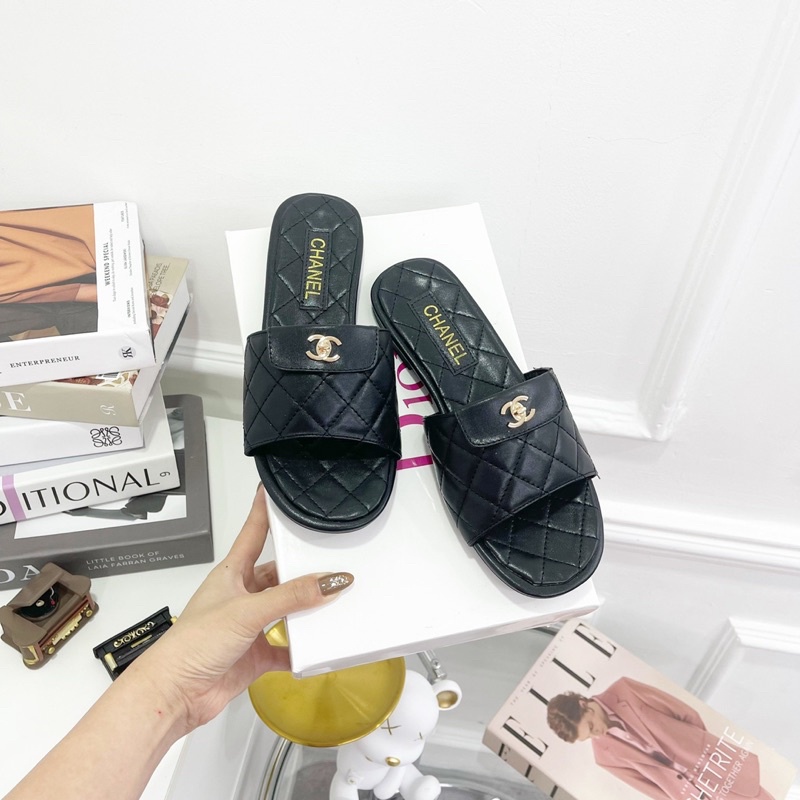 Dép quai ngang trần chỉ đế bệt fullbox