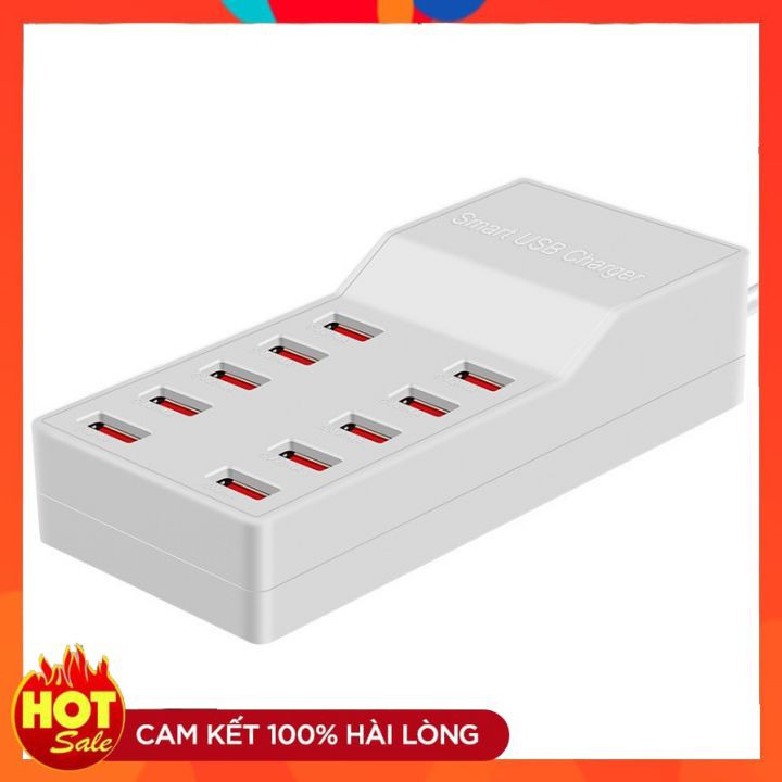 [BẢO HÀNH 6 THÁNG] ổ cắm 50W 10 Cổng USB Sạc Nhanh Thông Minh Di Động Sạc Cho Điện Thoại Di Động/Máy Tính Bảng