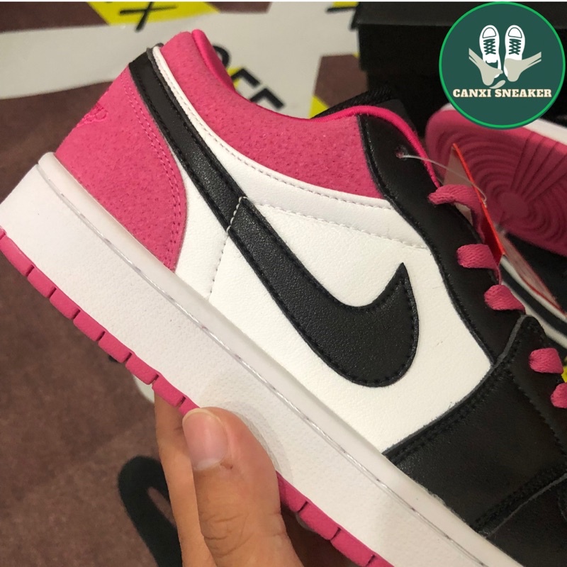 Giày thể thao jd1 low Hồng Binz phiên bản cao cấp giày Sneaker Jordan cổ thấp Hồng Binz