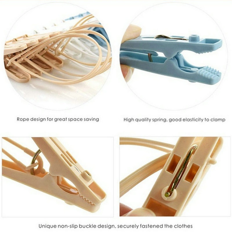 [Random Color ][ Windproof Plastic Clothes Clip ][Non-Slip Laundry Clip Durable Hanger Pin ][Clothes Drying Clothespin][ Closet Organizer Accessories]