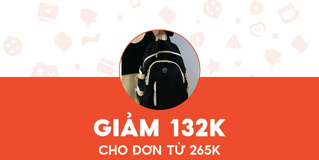 - Totoro - Giảm 132K cho Ba lô học sinh Size L