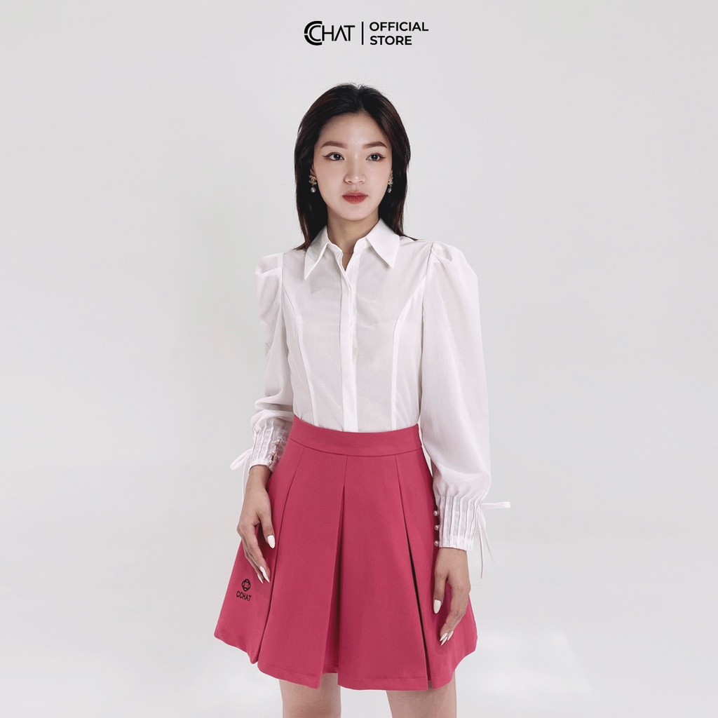 Chân Váy 𝐂𝐂𝐇𝐀𝐓 Xếp Ly Dáng Chữ A Cao Cấp Phong Cách Trẻ Trung 12CNS2002YT