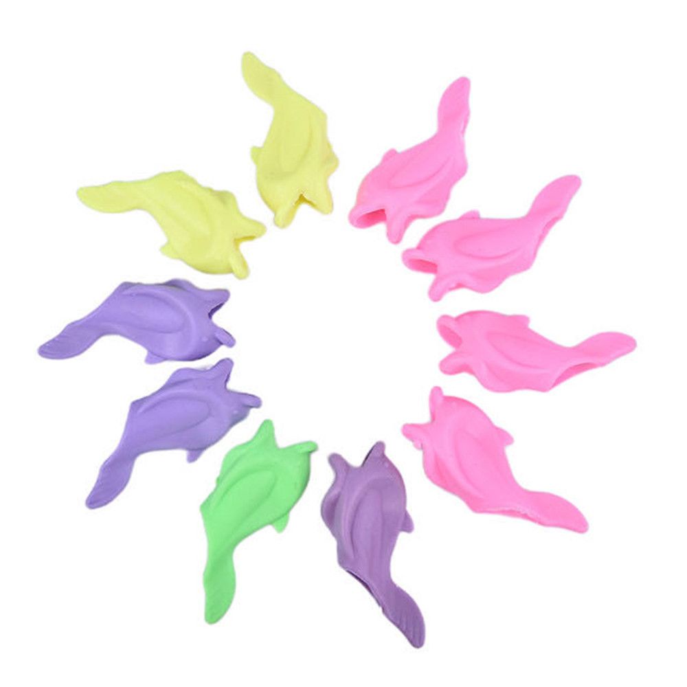 Dụng Cụ Kẹp Cố Định Cầm Bút Chì Bằng Silicone Hình Cá Chuyên Nghiệp