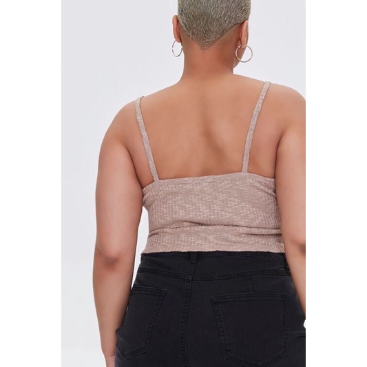 Áo dây len gân Lace up F21 & f21 plus bigsize