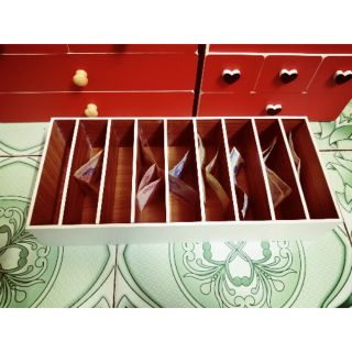 Hộp chia tiền,(Để trong ngăn kéo có khóa). Ngăn kéo đựng tiền, Khay đựng tiền,  khay chia tiền 9 ô màu gỗ, hộp đựng tiền