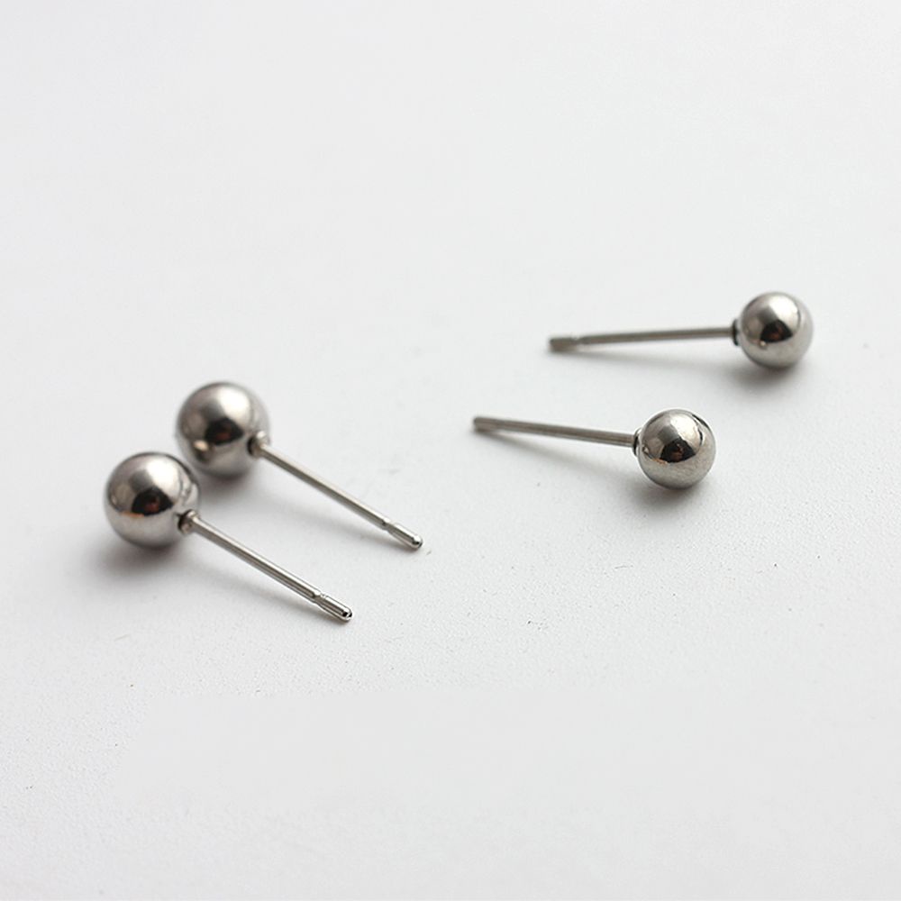 Khuyên tai dạng hạt tròn nhỏ màu sắc cổ điển sang trọng phong cách Hàn Quốc xinh xắn cho nữ