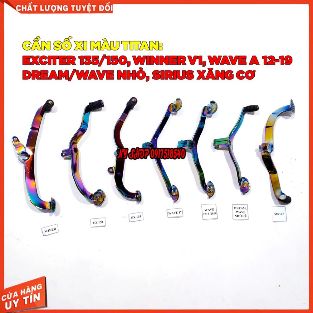 CẦN SỐ 2 CHIỀU XI TITAN 7 MÀU EXCITER 135, EX 150, WINNER V1, WAVE A 2014 - 2019 , SIRIUS , DREAM II / WAVE NHỎ Ảnh thật