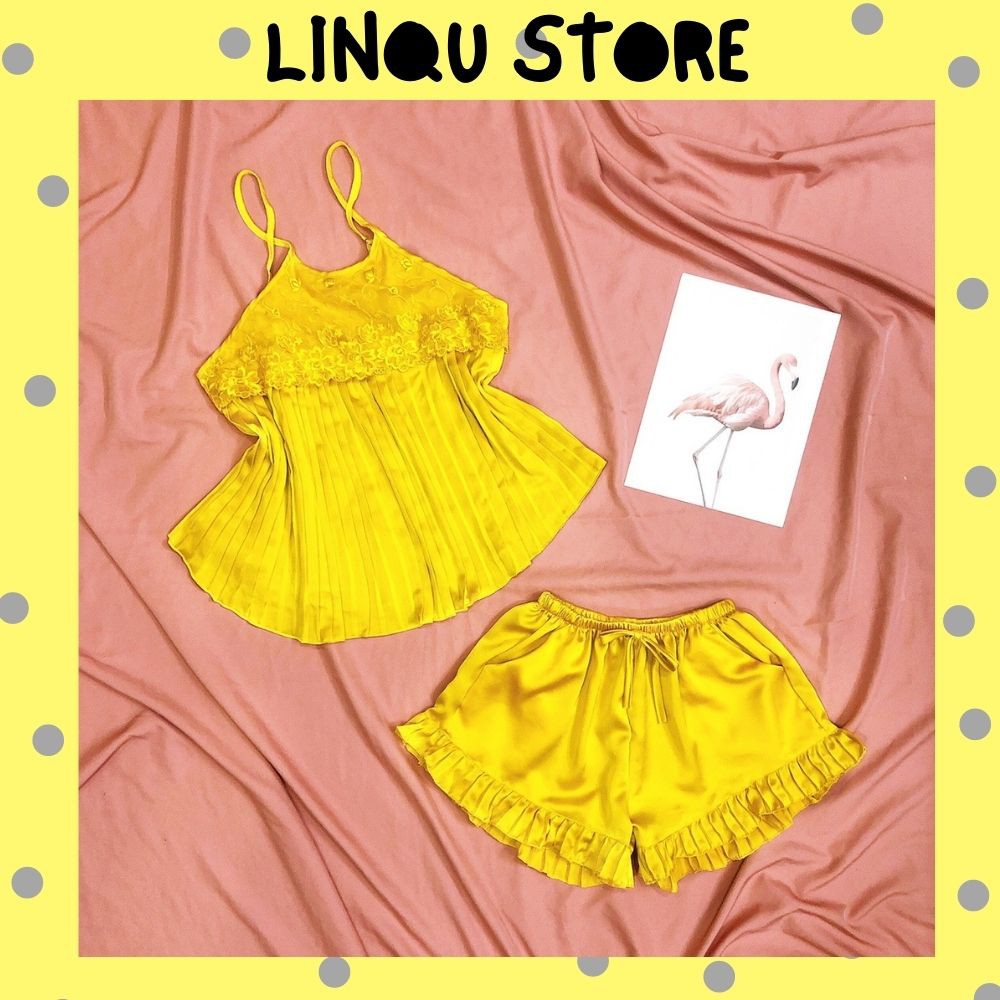 Đồ ngủ sexy 💋 Freeship 💋 Đồ ngủ sexy lụa satin dập ly cao cấp phối ren mềm mại